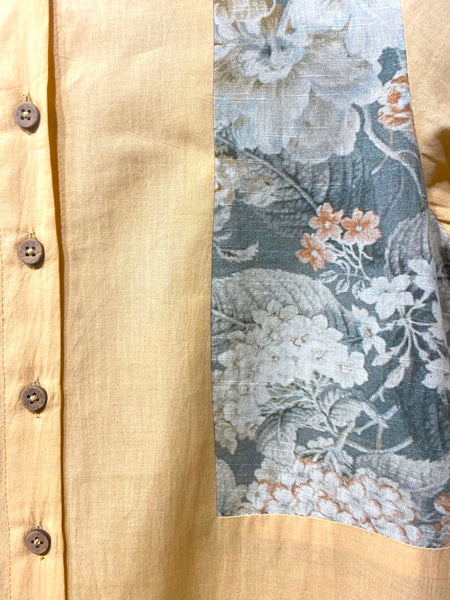 Yellow cotton printed kurta (MUS/LW-09/KUR)