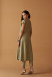 SAGE GREEN  SILK EMBROIDERED JACKET & SAGE GREEN DUPION PANTS (SE-06/JKT, SE-06A)