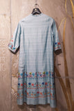 Aqua Chanderi Printed Floral Kurta (MK-07 B/KUR)
