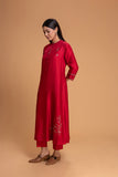 RED DUPION EMB. KURTA SET (2 PCS)
