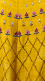 Yellow silk dupion embroidered lehenga (SK-12/LEH-CAN)