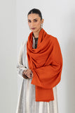 RUSTIC ORANGE WOOLEN STOLE (1 PC)