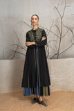 BLACK LINEN EMBROIDERED JACKET (1 PC)