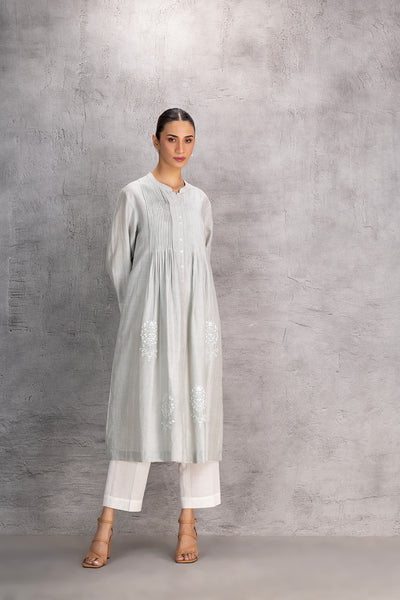 MINT GREEN CHANDERI TUNIC (1 PC)