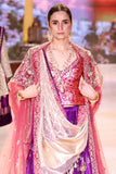PURPLE SILK DUPION EMBROIDERED LEHENGA SET (SK-29)