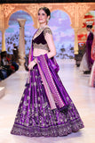 PURPLE DUPION EMB. LEHENGA SET (SK-34)
