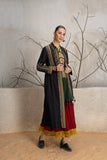 BLACK LINEN EMBROIDERED JACKET (1 PC)