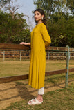 YELLOW COTTON PLEATED TUNIC (CM-11B/TNC)