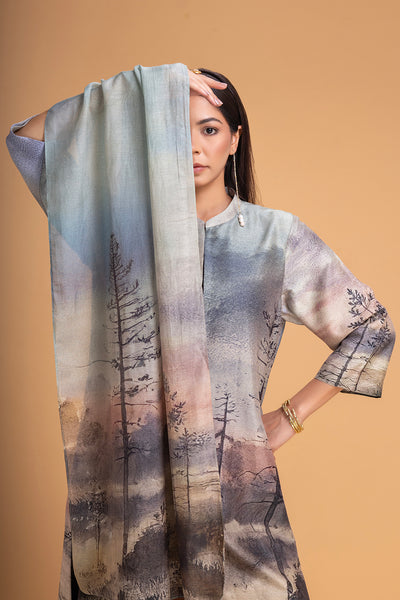 PASTELS PINKS CHANDERI PRINTED STOLE (1 PC)