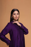 PURPLE DUPION EMB. KURTA SET (2 PCS)