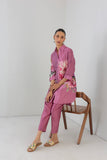 BLUSH PINK SILK CHANDERI PEONY FLOWER PRINTED SHIRT (1 PC)