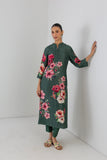 MINTED SAGE DUPION HIBISCUS PRINTED TUNIC (1 PC)