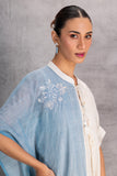 IVORY & BLUE KAFTAAN SET (2 PCS)