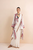 IVORY HANDWOVEN COTTON LONG JACKET (1 PC)