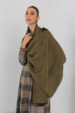 OLIVE & BLACK DUAL REVERSED WOOLEN STOLE (1 PC)