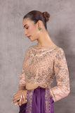 BLUSH DUPION EMBROIDERED BLOUSE (JP-07/BLS)