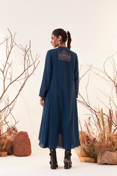 Blue Woolen Tunic With Zardozi Embroidery (WL-04/TNC)