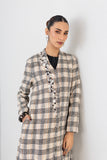 BEIGE & BLACK CHEQUERED WOOLEN JACKET (1 PC)