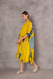 YELLOW BOMBER ORGANZA PRINTED TUNIC WITH CHANDERI INNER (BCC-02)