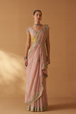 OLD ROSE TISSUE EMBROIDERED SAREE (SE-09)