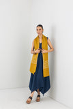 OCHRE YELLOW KASHMIRI EMBROIDERED PASHMINA STOLE (1 PC)