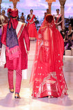 RED DUPION EMBROIDERED LEHENGA SET (HD-04)