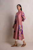 SALMON PINK SILK CHANDERI PRINTED TUNIC (1 PC)