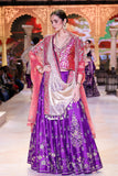 PURPLE SILK DUPION EMBROIDERED LEHENGA SET (SK-29)