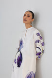 PEARL IVORY DUPION IRIS LILY PRINTED TUNIC (1 PC)