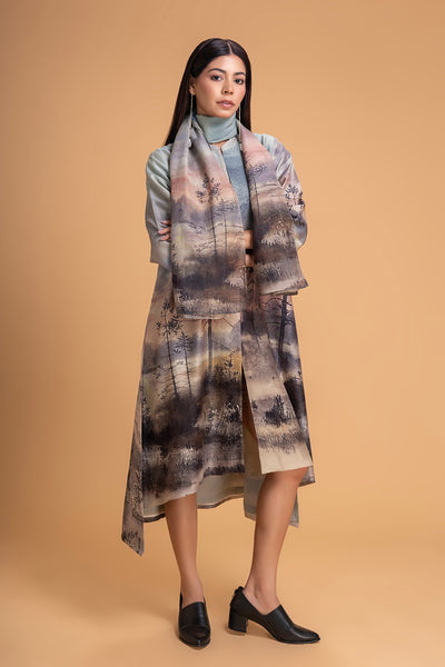 PASTELS PINKS CHANDERI PRINTED STOLE (1 PC)