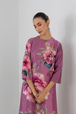 FUCHSIA PINK DUPION PEONY FLOWER PRINTED SHIRT (1 PC)