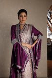 LIGHT MAUVE TISSUE CRINKLED SAREE SET (2 PCS)