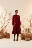 BLACK WOOLEN EMBROIDERED JACKET (1 PC)