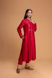 RED DUPION EMB. KURTA SET (2 PCS)
