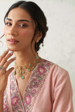 SOFT PINK CHANDERI EMB. KASHMIRA KURTA SET (3 PCS)
