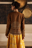 AMBER GLOW BANARASI BROCADE EMBROIDERED LEHENGA (1 PC)