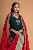 RED BROCADE LEHENGA SET (2 PCS)