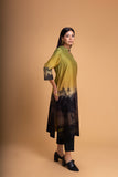 GREEN CHANDERI PRINTED TUNIC (1 PC)