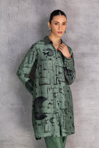 MILITARY GREEN DUPION SHIRT (1 PC)