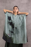 SAGE GREEN SILK CHANDERI PRINTED TUNIC WITH DEEP GREEN SILK CHANDERI INNER (BCC-09)