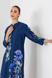 BLUE LAGOON DUPION FLORAL BUTA PRINTED TUNIC (1 PC)