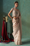 SILVER TISSUE EMBROIDERED SAREE WITH UNSTITCHED BLOUSE (1 PC)