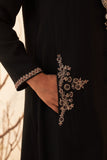 BLACK WOOLEN EMBROIDERED JACKET (1 PC)