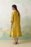 LIME GREEN CHANDERI EMB. KASHMIRA TUNIC & JACKET SET (2 PCS)