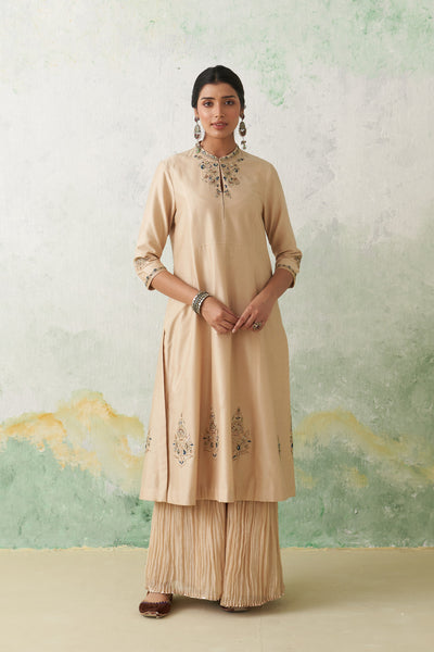 TOOSH CHANDERI EMB. KASHMIRA KURTA SET (3 PCS)