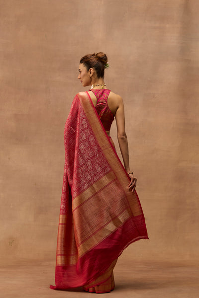 ANOKHI GEORGETTE WOVEN SILK ALL OVER JAAL SAREE (NLB-04)