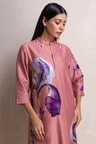 SALMON PINK SILK CHANDERI PRINTED TUNIC (1 PC)