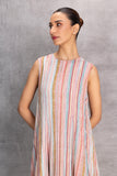 PINK MULTISTIPE CHANDERI DRESS (1 PC)