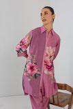 BLUSH PINK SILK CHANDERI PEONY FLOWER PRINTED SHIRT (1 PC)