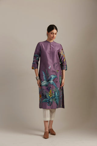 LILAC SILK CHANDERI TUNIC (1 PC)